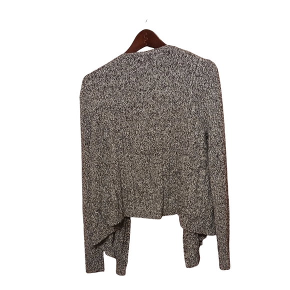 Liz Claiborne Petite Black & White Draped Sweater Cardigan Open P XL Knit - Picture 3 of 3